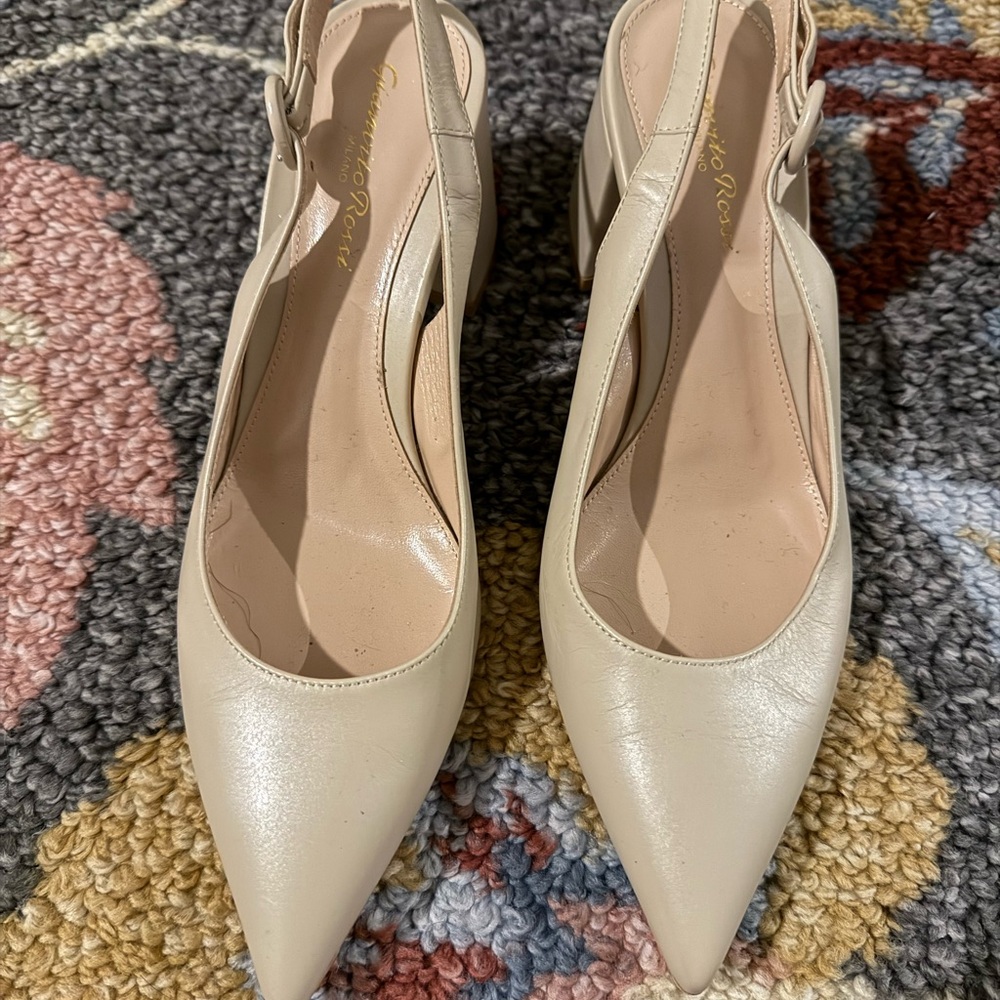 GIANVITO ROSSI Piper 45 leather slingback pumps